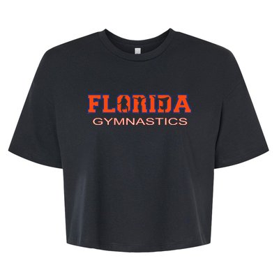 Florida Gymnastics Tumbling Gear Gymnast Aerobic Dance Bella+Canvas Jersey Crop Tee