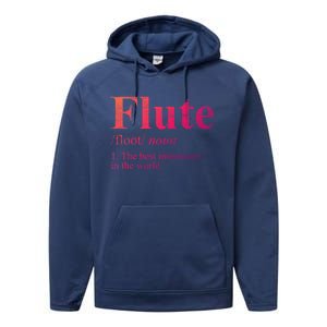 Flute Gift The Best Instrut In The World Performance Fleece Hoodie