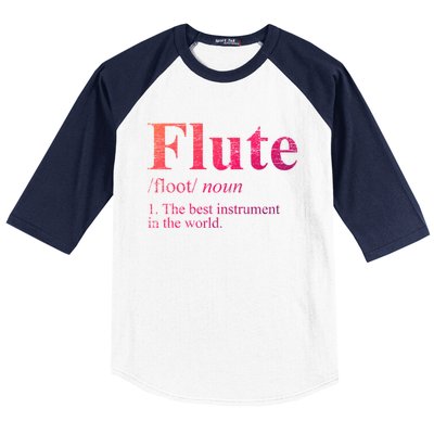 Flute Gift The Best Instrut In The World Baseball Sleeve Shirt