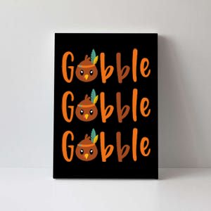 Funny Gobble Turkey Pilgrim Little Thanksgiving Canvas