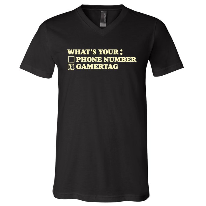 Funny Gamer Tag V-Neck T-Shirt