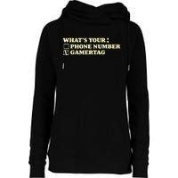 Funny Gamer Tag Womens Funnel Neck Pullover Hood