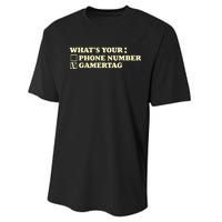 Funny Gamer Tag Performance Sprint T-Shirt