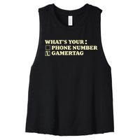 Funny Gamer Tag Women's Racerback Cropped Tank