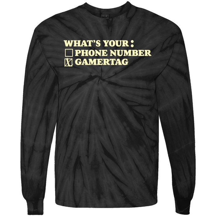 Funny Gamer Tag Tie-Dye Long Sleeve Shirt