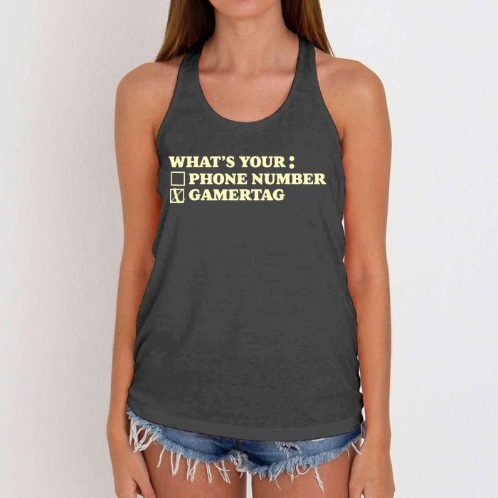 Funny Gamer Tag Women's Knotted Racerback Tank