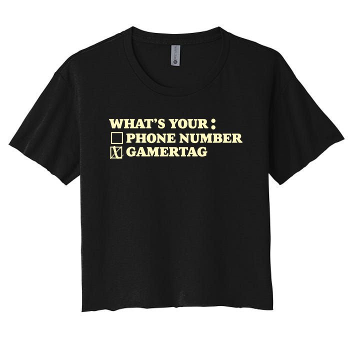 Funny Gamer Tag Women's Crop Top Tee