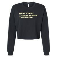 Funny Gamer Tag Cropped Pullover Crew