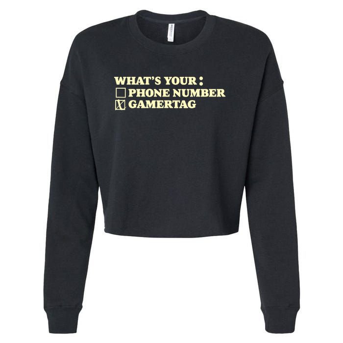 Funny Gamer Tag Cropped Pullover Crew