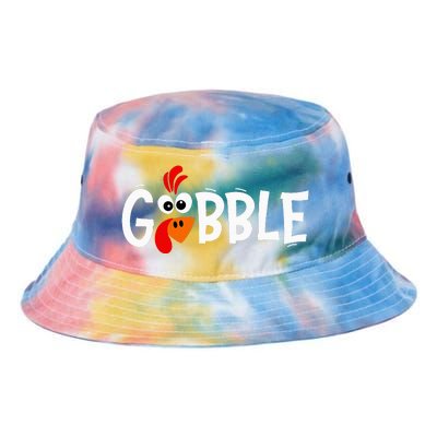 Funny Giant Turkey Face Thanksgiving Gobble Holiday Family Tie Dye Newport Bucket Hat