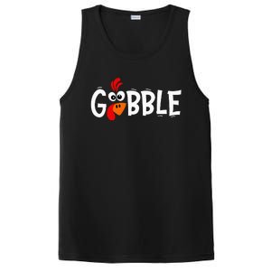 Funny Giant Turkey Face Thanksgiving Gobble Holiday Family PosiCharge Competitor Tank