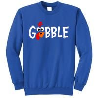 Funny Giant Turkey Face Thanksgiving Gobble Holiday Family Tall Sweatshirt