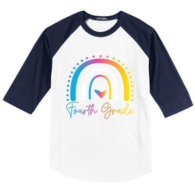 Fourth Grade Team 4Th Grade Team Fourth Grade Team Rainbow Gift Baseball Sleeve Shirt