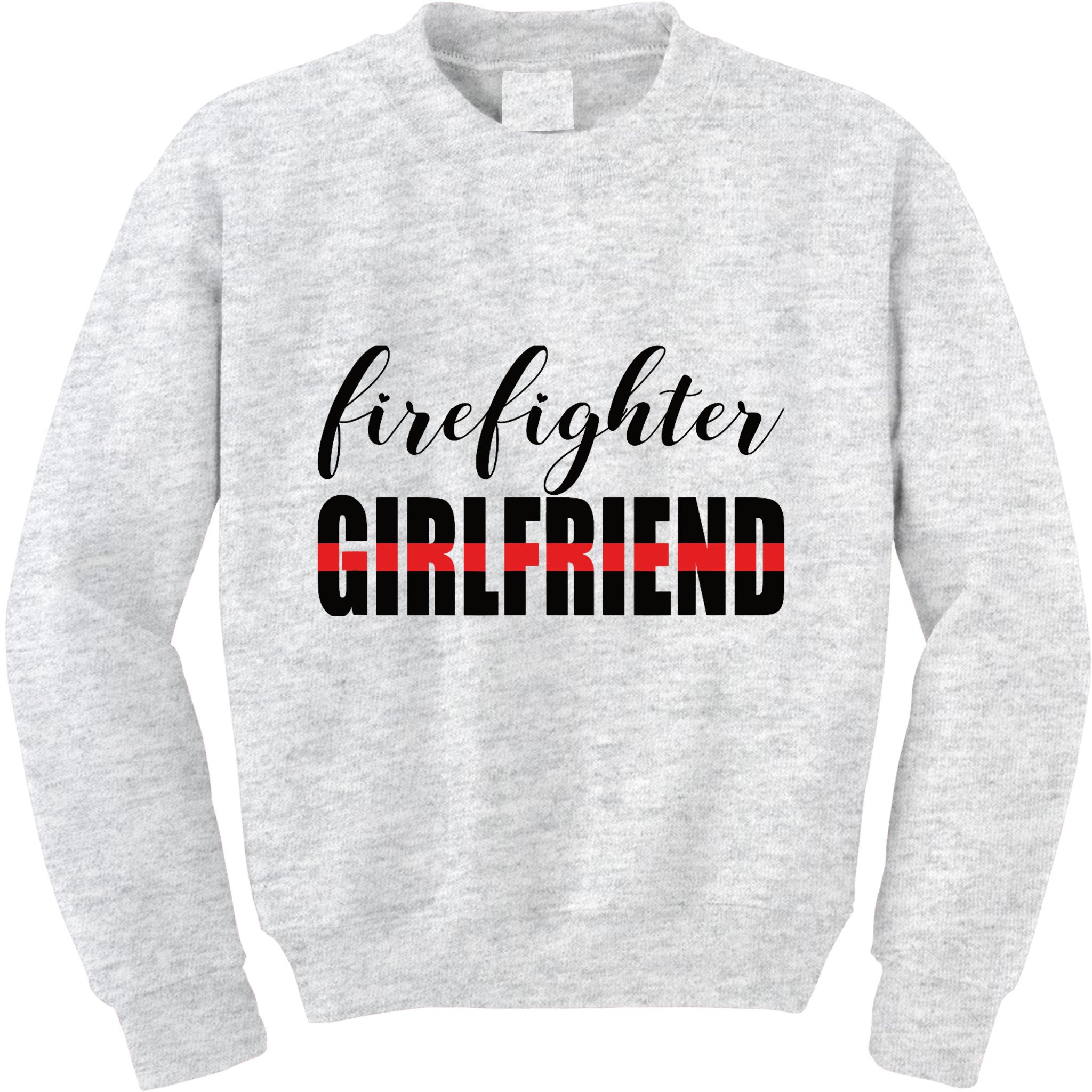 Firefighter Girlfriend - Thin Red Line Fireman Love Kids Sweatshirt