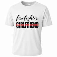Firefighter Girlfriend - Thin Red Line Fireman Love Cooling Performance Crew T-Shirt