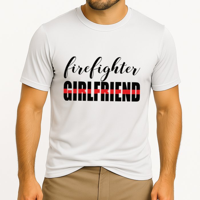 Firefighter Girlfriend - Thin Red Line Fireman Love Cooling Performance Crew T-Shirt