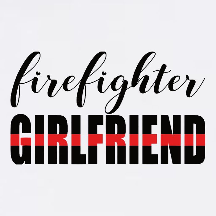 Firefighter Girlfriend - Thin Red Line Fireman Love Cooling Performance Crew T-Shirt