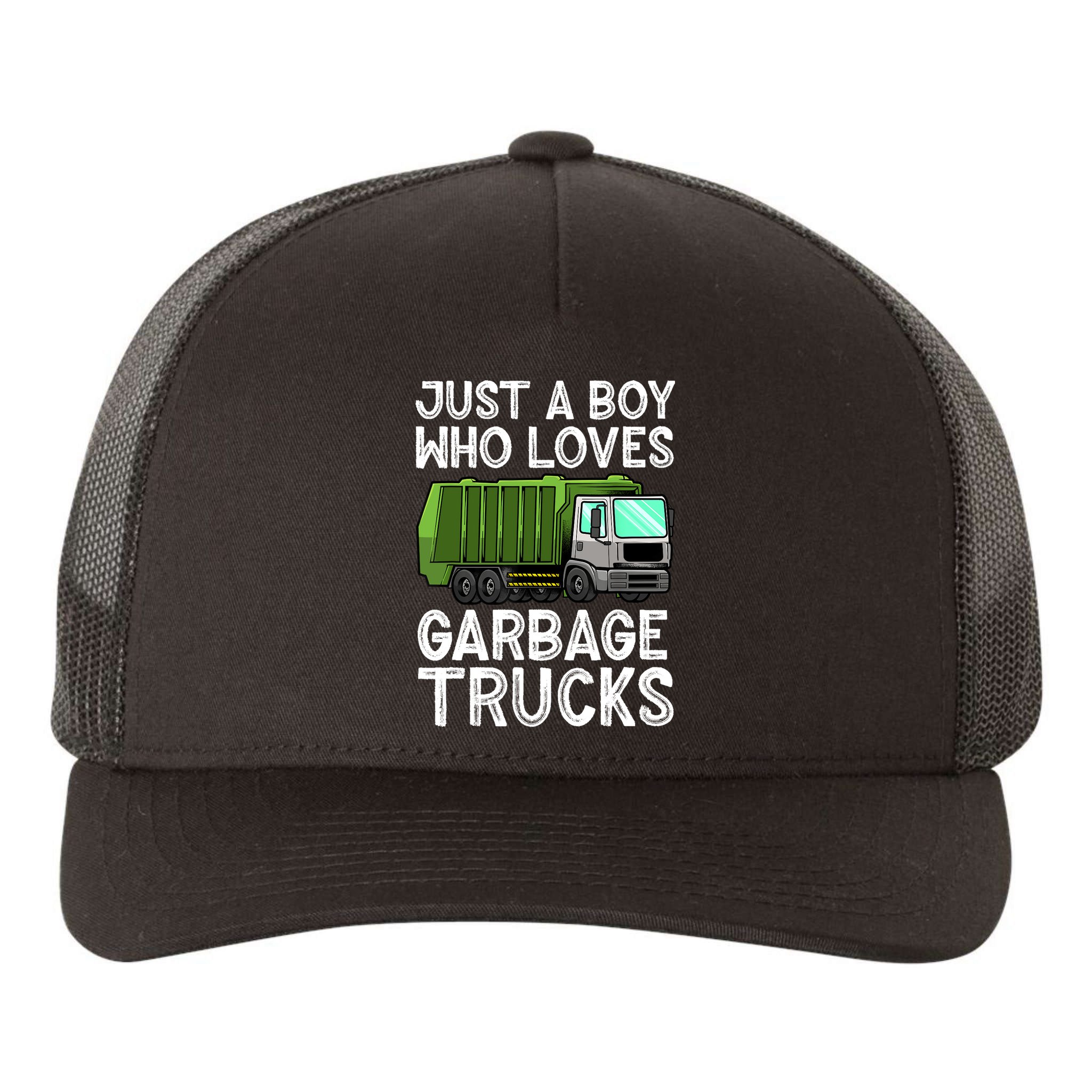 Funny Garbage Truck Design For Boy Trash Truck Yupoong Adult 5-Panel Trucker Hat
