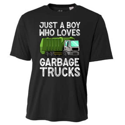 Funny Garbage Truck Design For Boy Trash Truck Cooling Performance Crew T-Shirt