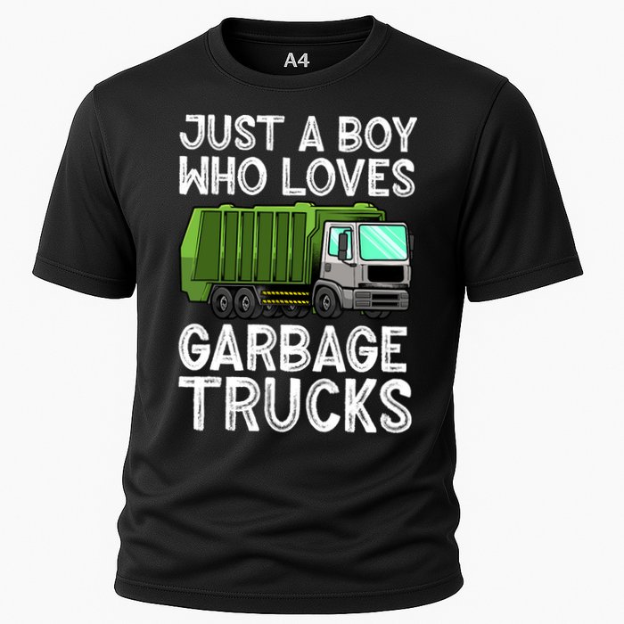 Funny Garbage Truck Design For Boy Trash Truck Cooling Performance Crew T-Shirt