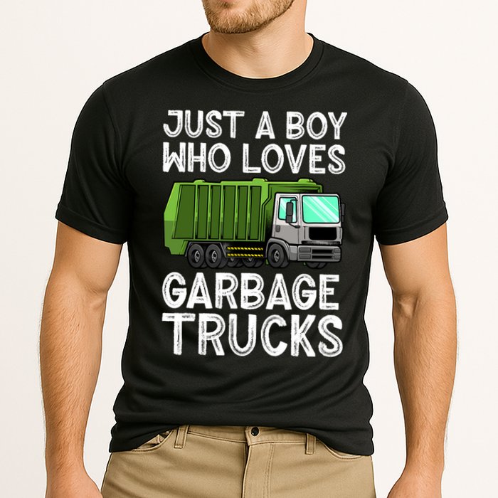 Funny Garbage Truck Design For Boy Trash Truck Cooling Performance Crew T-Shirt