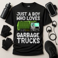 Funny Garbage Truck Design For Boy Trash Truck Cooling Performance Crew T-Shirt
