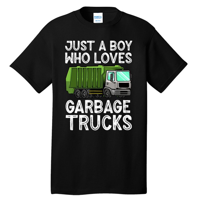 Funny Garbage Truck Design For Boy Trash Truck Tall T-Shirt