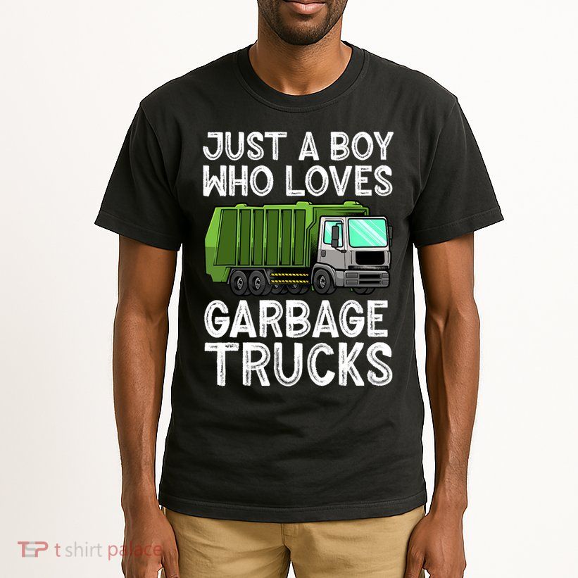 Funny Garbage Truck Design For Boy Trash Truck Tall T-Shirt
