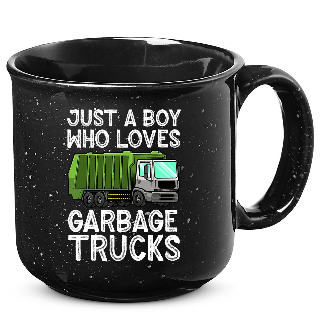 Funny Garbage Truck Design For Boy Trash Truck 15oz Campfire Ceramic Mug