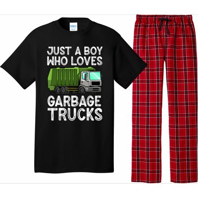 Funny Garbage Truck Design For Boy Trash Truck Pajama Set