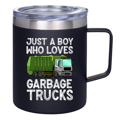 Funny Garbage Truck Design For Boy Trash Truck 12oz Stainless Steel Coffee Mug