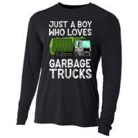 Funny Garbage Truck Design For Boy Trash Truck Cooling Performance Long Sleeve Crew