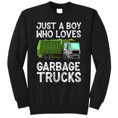 Funny Garbage Truck Design For Boy Trash Truck Tall Sweatshirt