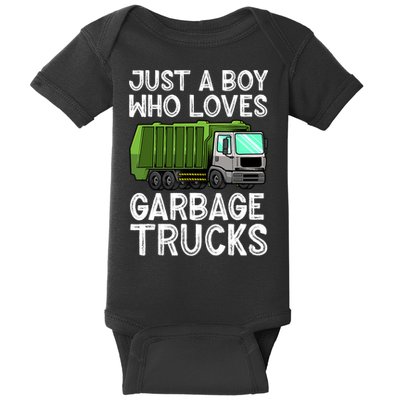 Funny Garbage Truck Design For Boy Trash Truck Baby Bodysuit