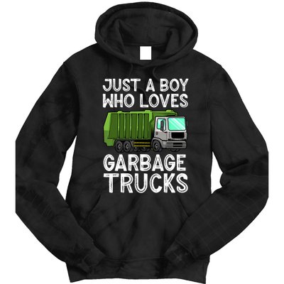 Funny Garbage Truck Design For Boy Trash Truck Tie Dye Hoodie