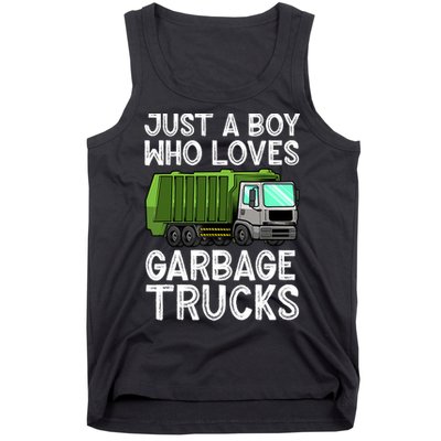 Funny Garbage Truck Design For Boy Trash Truck Tank Top