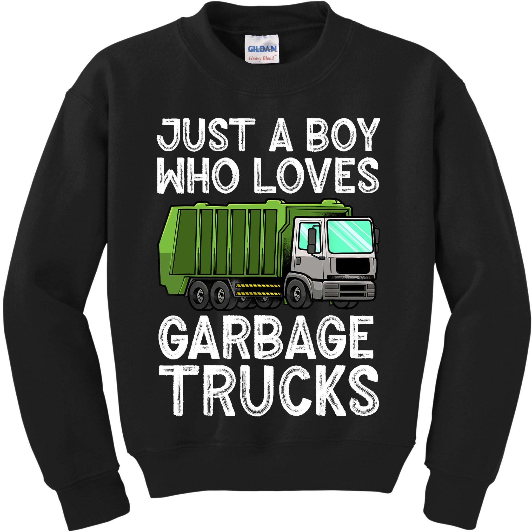 Funny Garbage Truck Design For Boy Trash Truck Kids Sweatshirt