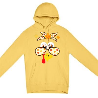 Funny Gobble Turkey Thanksgiving Face Costume Boys Girls Kid Premium Pullover Hoodie