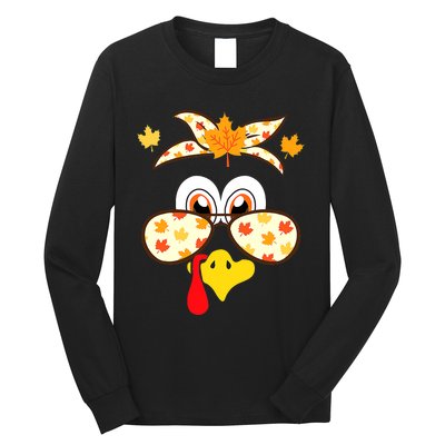 Funny Gobble Turkey Thanksgiving Face Costume Boys Girls Kid Long Sleeve Shirt