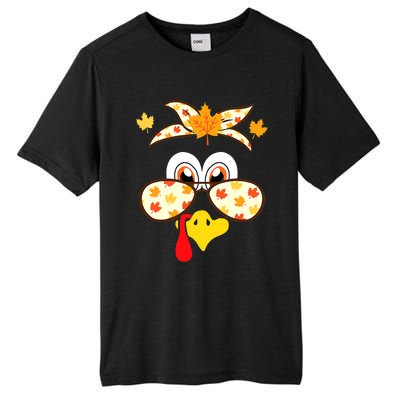 Funny Gobble Turkey Thanksgiving Face Costume Boys Girls Kid Tall Fusion ChromaSoft Performance T-Shirt