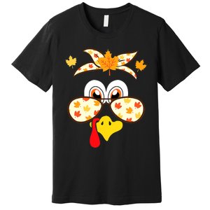 Funny Gobble Turkey Thanksgiving Face Costume Boys Girls Kid Premium T-Shirt