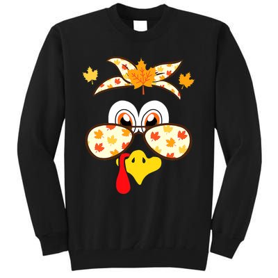 Funny Gobble Turkey Thanksgiving Face Costume Boys Girls Kid Tall Sweatshirt