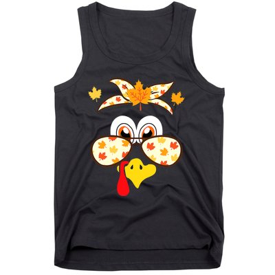 Funny Gobble Turkey Thanksgiving Face Costume Boys Girls Kid Tank Top