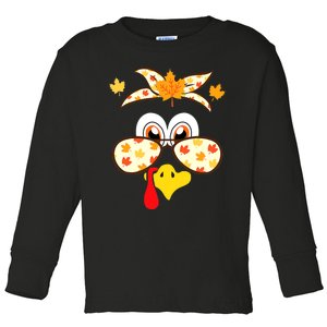 Funny Gobble Turkey Thanksgiving Face Costume Boys Girls Kid Toddler Long Sleeve Shirt