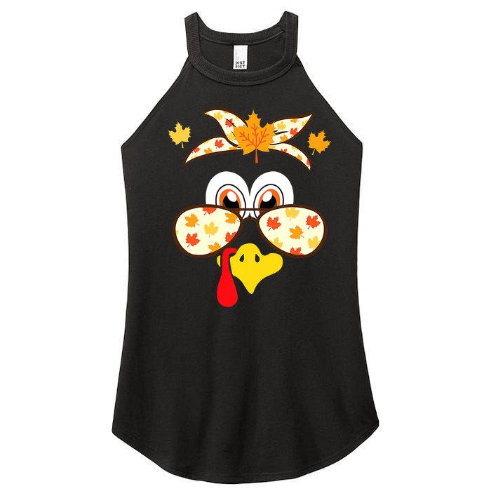 Funny Gobble Turkey Thanksgiving Face Costume Boys Girls Kid Women's Perfect Tri Rocker Tank