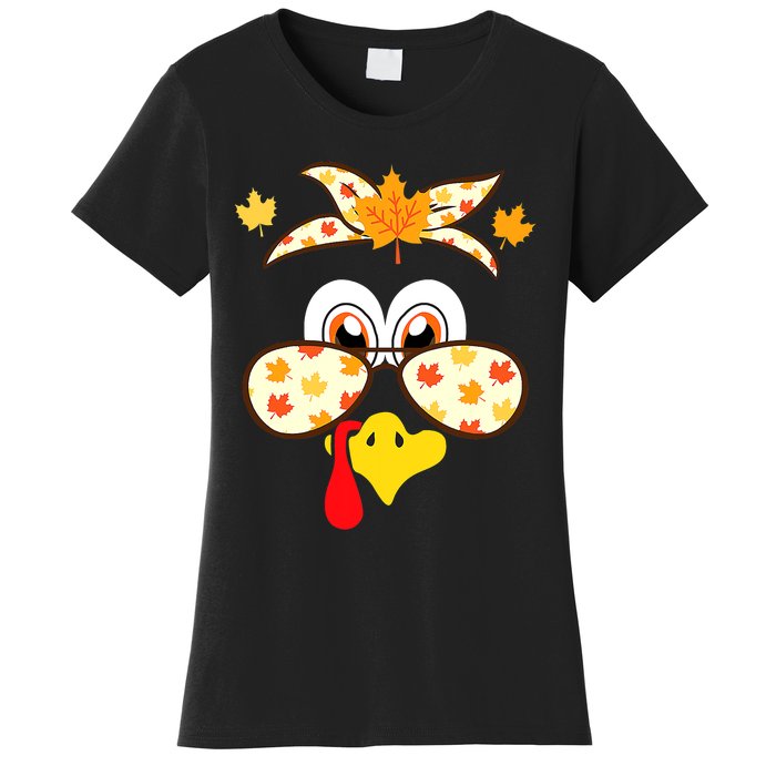 Funny Gobble Turkey Thanksgiving Face Costume Boys Girls Kid Women's T-Shirt