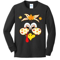 Funny Gobble Turkey Thanksgiving Face Costume Boys Girls Kid Kids Long Sleeve Shirt