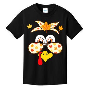 Funny Gobble Turkey Thanksgiving Face Costume Boys Girls Kid Kids T-Shirt