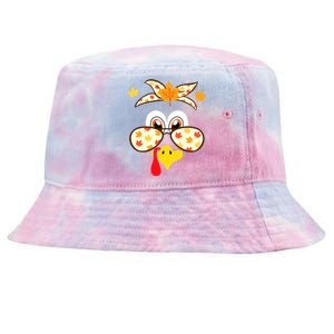 Funny Gobble Turkey Thanksgiving Face Costume Boys Girls Kid Tie-Dyed Bucket Hat