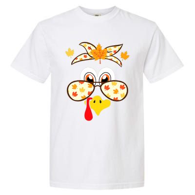 Funny Gobble Turkey Thanksgiving Face Costume Boys Girls Kid Garment-Dyed Heavyweight T-Shirt